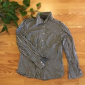 Tommy Hilfiger Navy Checkered Button Down